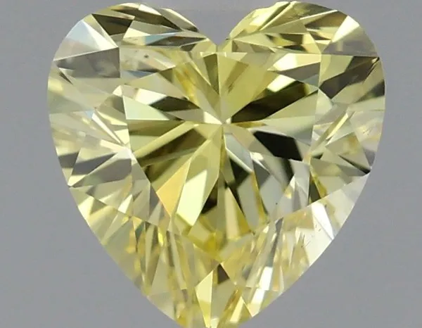 0.52ct HEART Fancy Intense Yellow VS1 Coloured Lab diamond