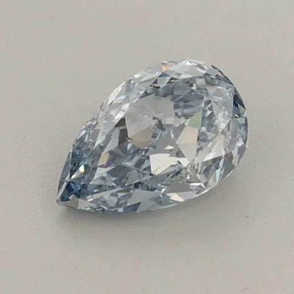 0.7ct PEAR Fancy Intense Blue VVS2 Coloured Lab diamond
