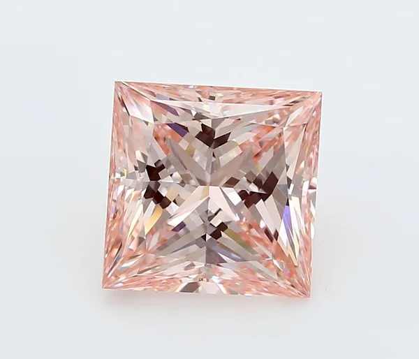 4.02ct PRINCESS Fancy Intense Pink VS1 Coloured Lab diamond