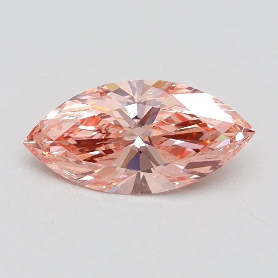 0.84ct MARQUISE Fancy Intense Pink VS1 Coloured Lab diamond