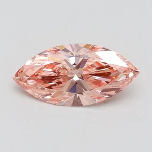 0.84ct MARQUISE Fancy Intense Pink VS1 Coloured Lab diamond