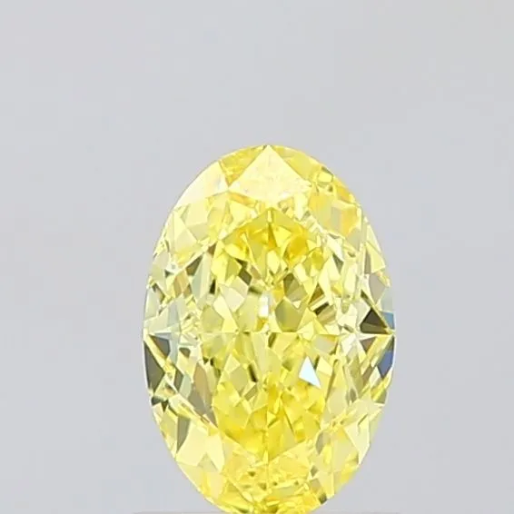 1.01ct OVAL Fancy Intense Yellow VVS2 Coloured Lab diamond