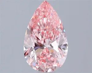 0.97ct PEAR Fancy Vivid Pink VVS2 Coloured Lab diamond