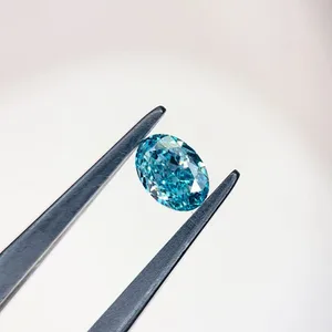 1.03ct OVAL Fancy Vivid Blue VVS2 Coloured Lab diamond