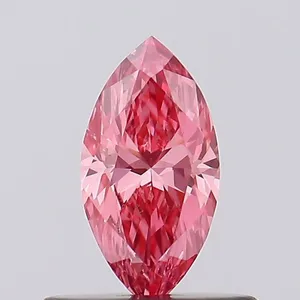0.39ct MARQUISE Fancy Vivid Pink VS1 Coloured Lab diamond