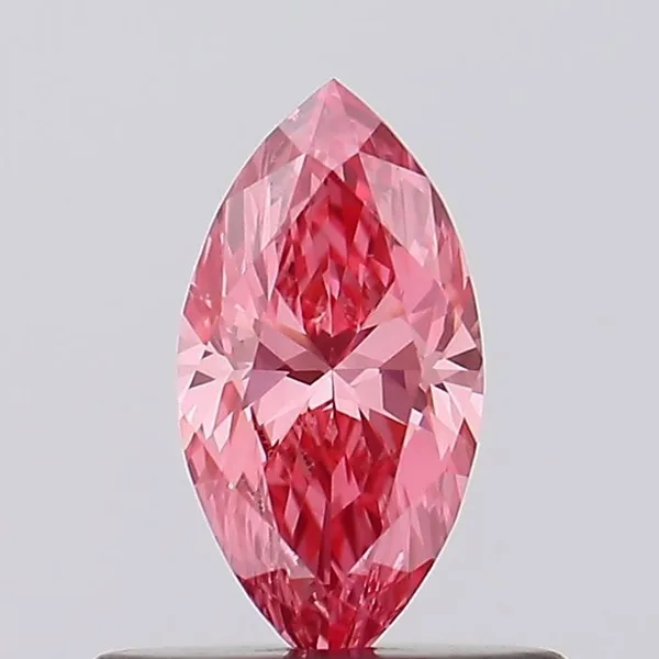 0.39ct MARQUISE Fancy Vivid Pink VS1 Coloured Lab diamond