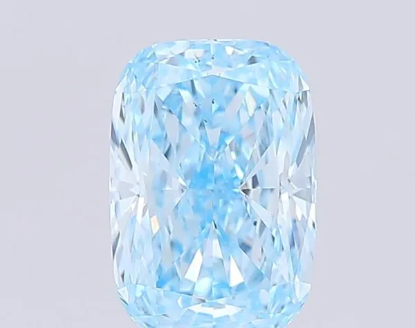 1.05ct CUSHION Fancy Vivid Blue VS2 Coloured Lab diamond