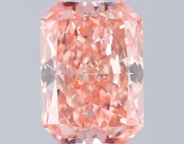 0.32ct RADIANT Fancy Vivid Pink VS1 Coloured Lab diamond