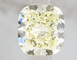 1ct CUSHION Fancy Light Yellow VS1 Coloured Lab diamond