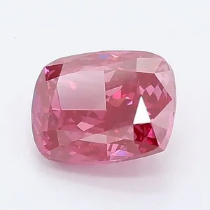 1.09ct CUSHION Fancy Vivid Pink VS1 Coloured Lab diamond