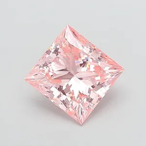 3.72ct PRINCESS Fancy Intense Pink VS1 Coloured Lab diamond