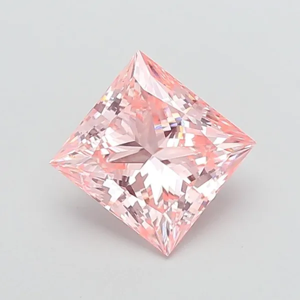 3.72ct PRINCESS Fancy Intense Pink VS1 Coloured Lab diamond