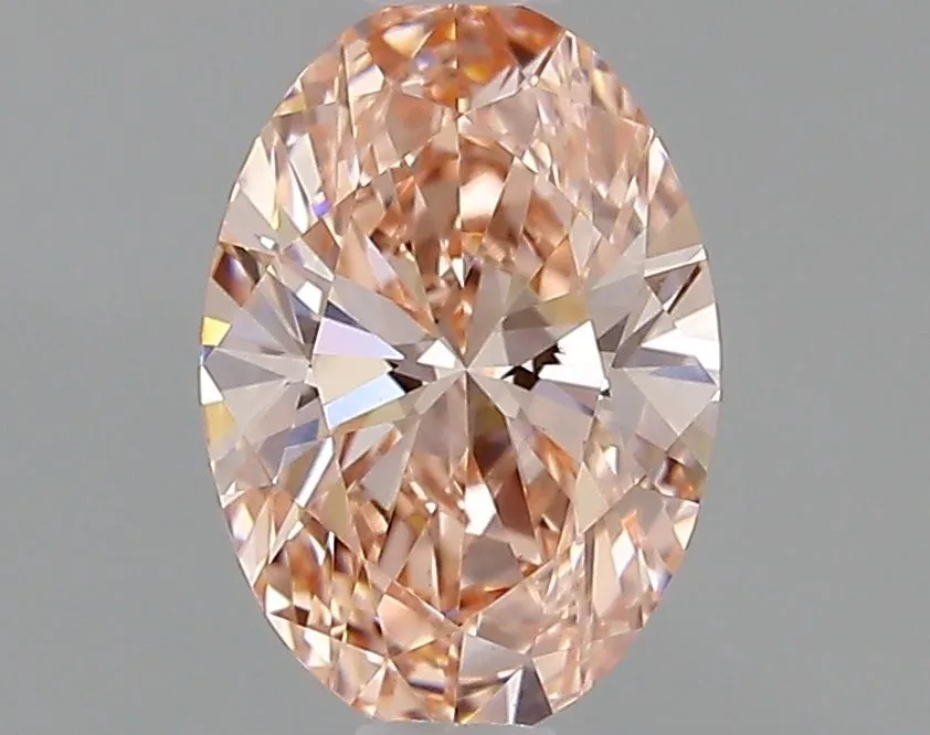 1.00ct OVAL Fancy Vivid Pink VVS2 Coloured Lab diamond