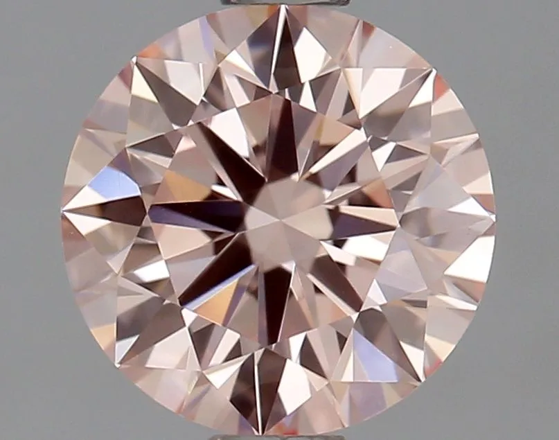 0.87ct ROUND Fancy Intense Pink VVS1 Coloured Lab diamond