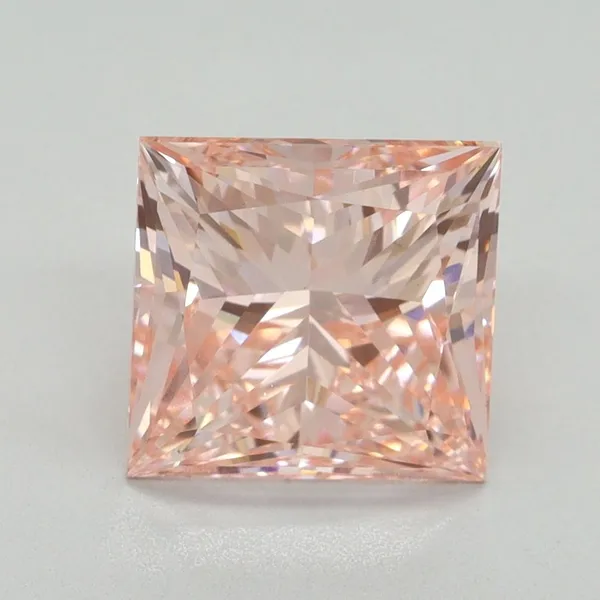 3.06ct PRINCESS Fancy Intense Pink VS1 Coloured Lab diamond