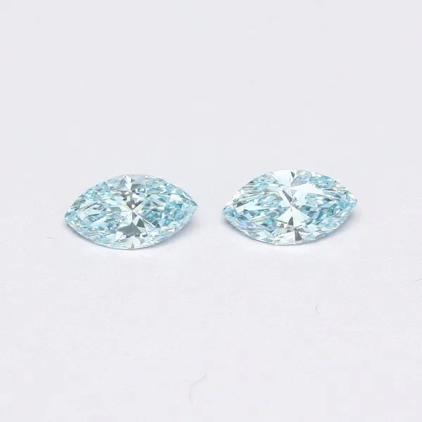 1.38ct MARQUISE Fancy Vivid Blue VVS2 Coloured Lab diamond