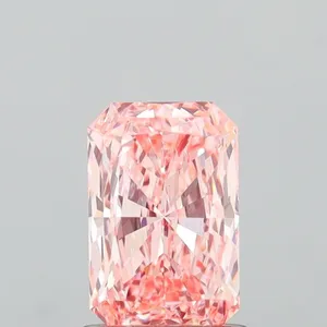 1.06ct RADIANT Fancy Vivid Pink VS2 Coloured Lab diamond
