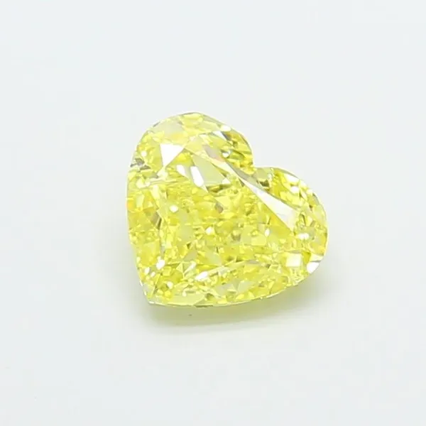 1.51ct HEART Fancy Intense Yellow VVS2 Coloured Lab diamond