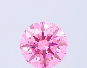 0.6ct ROUND Fancy Vivid Pink VS2 Coloured Lab diamond
