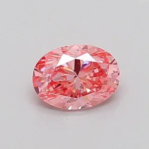 0.43ct CUSHION Fancy Intense Pink VS1 Coloured Lab diamond