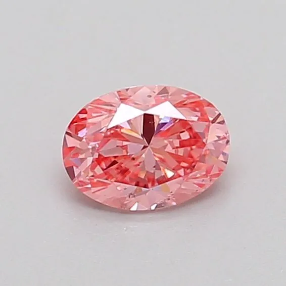 0.43ct CUSHION Fancy Intense Pink VS1 Coloured Lab diamond