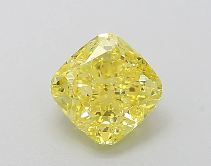 1.16ct CUSHION Fancy Vivid Yellow VVS2 Coloured Lab diamond