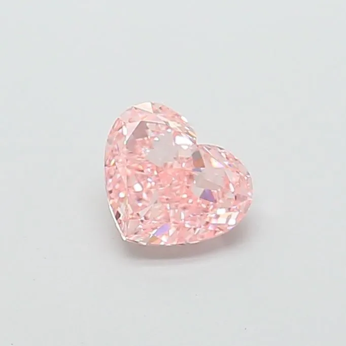 1.00ct HEART Fancy Vivid Pink VS1 Coloured Lab diamond