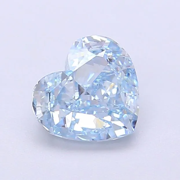 1.03ct HEART Fancy Vivid Blue VVS1 Coloured Lab diamond