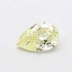 0.75ct PEAR Fancy Light Yellow VVS2 Coloured Lab diamond