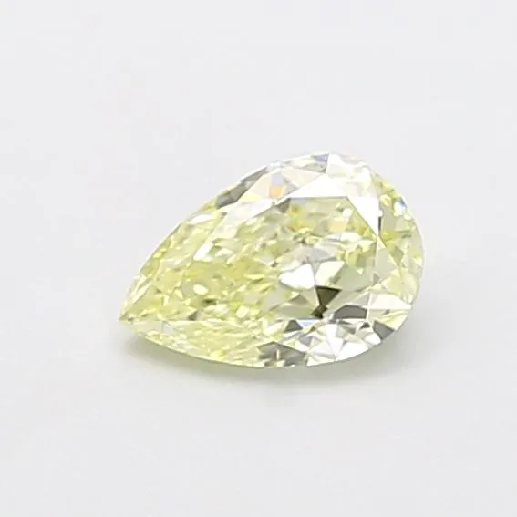 0.75ct PEAR Fancy Light Yellow VVS2 Coloured Lab diamond