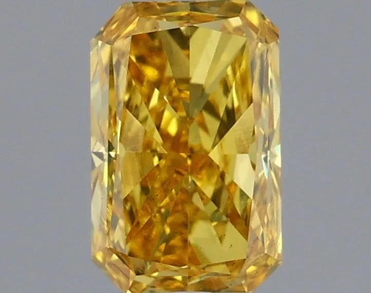 0.95ct RADIANT Fancy Vivid Yellow VS2 Coloured Lab diamond