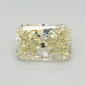 0.59ct RADIANT Fancy Light Yellow VVS2 Coloured Lab diamond
