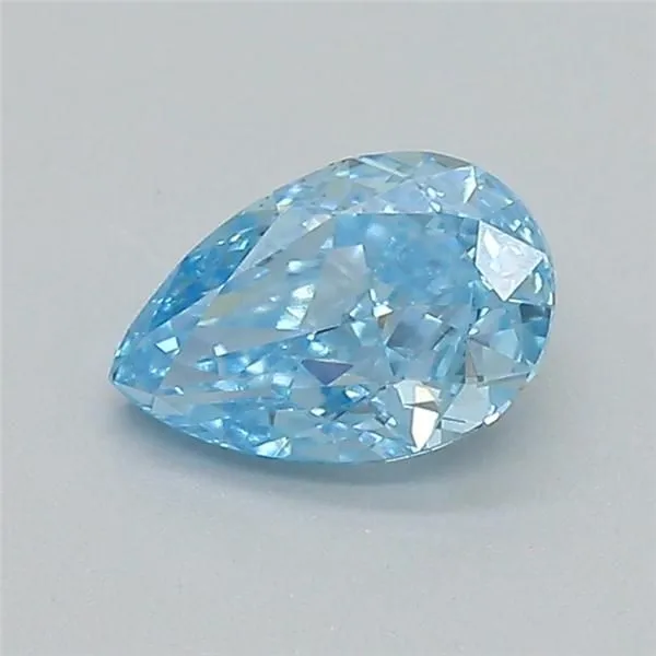 0.34ct PEAR Fancy Vivid Blue VS1 Coloured Lab diamond