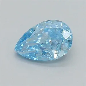 0.34ct PEAR Fancy Vivid Blue VS1 Coloured Lab diamond
