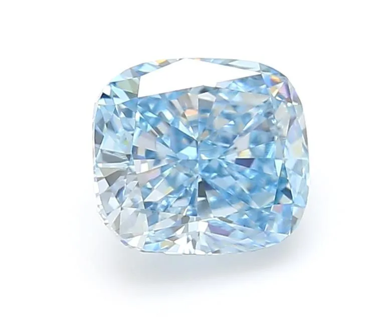 1.09ct CUSHION Fancy Vivid Blue VVS2 Coloured Lab diamond