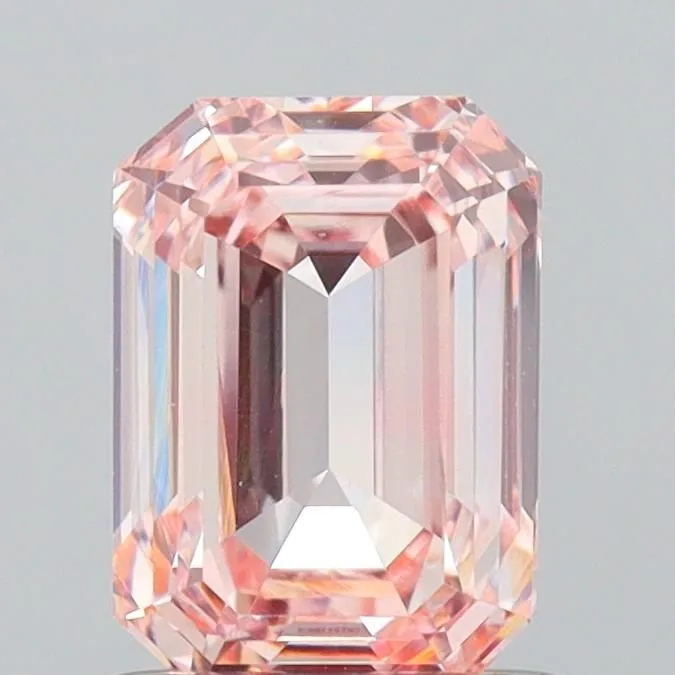 1.35ct EMERALD Fancy Intense Pink VS1 Coloured Lab diamond