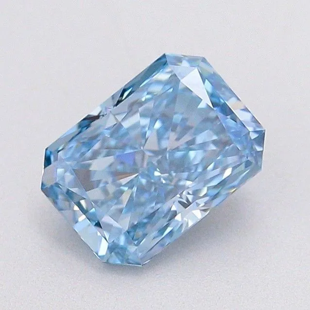 1.05ct RADIANT Fancy Vivid Blue VVS2 Coloured Lab diamond