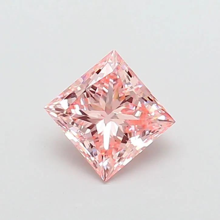 2.04ct PRINCESS Fancy Intense Pink VS1 Coloured Lab diamond