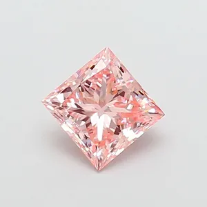2.04ct PRINCESS Fancy Intense Pink VS1 Coloured Lab diamond