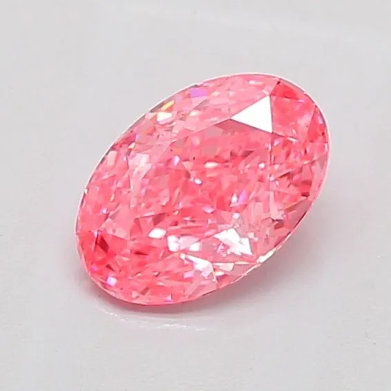 1.06ct OVAL Fancy Vivid Pink VS2 Coloured Lab diamond