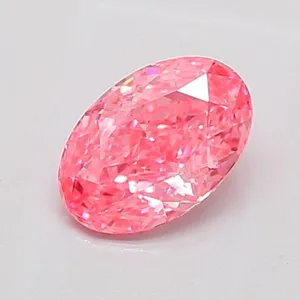 1.06ct OVAL Fancy Vivid Pink VS2 Coloured Lab diamond