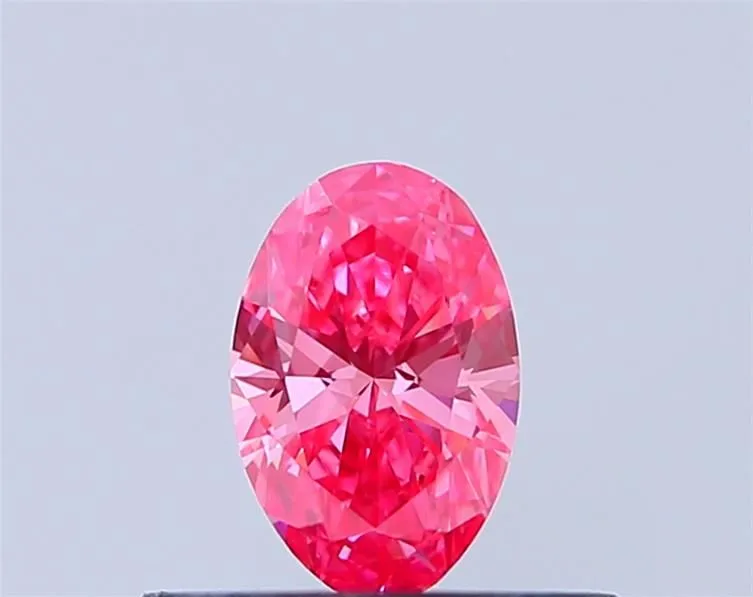 0.31ct OVAL Fancy Vivid Pink VS1 Coloured Lab diamond