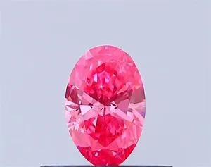 0.31ct OVAL Fancy Vivid Pink VS1 Coloured Lab diamond