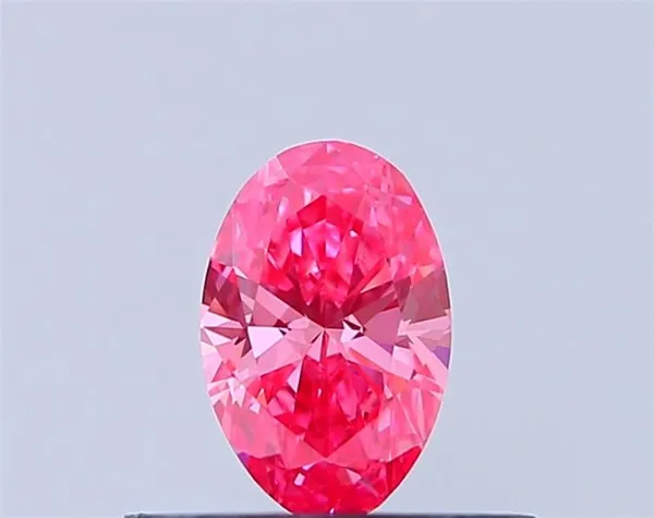 0.31ct OVAL Fancy Vivid Pink VS1 Coloured Lab diamond