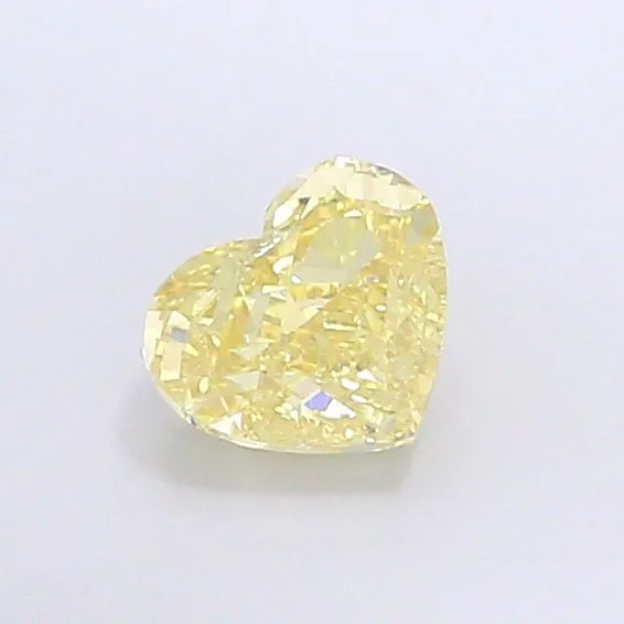 1.24ct HEART Fancy Yellow VS2 Coloured Lab diamond