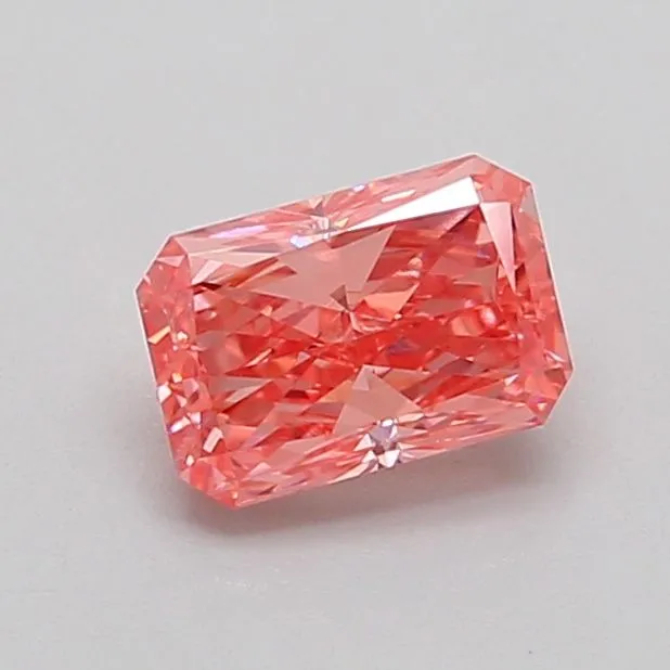 0.89ct RADIANT Fancy Vivid Pink VS1 Coloured Lab diamond