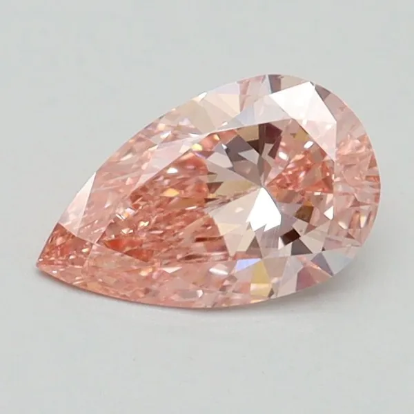 0.66ct PEAR Fancy Intense Pink VS1 Coloured Lab diamond