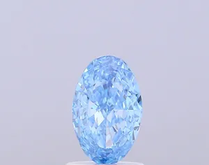 1ct OVAL Fancy Vivid Blue VVS2 Coloured Lab diamond