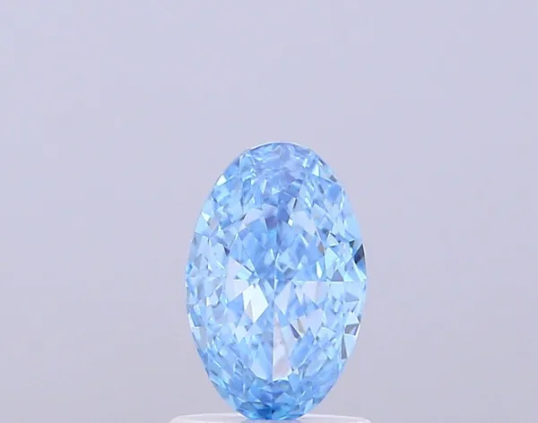 1ct OVAL Fancy Vivid Blue VVS2 Coloured Lab diamond
