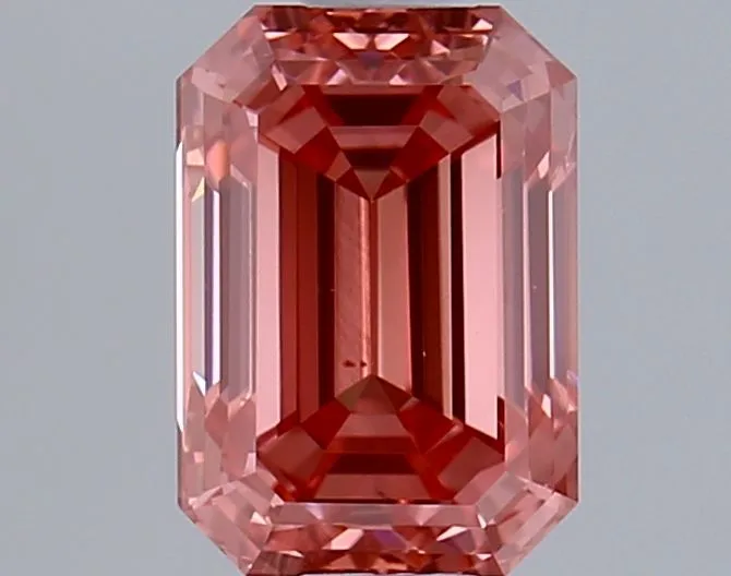 0.88ct EMERALD Fancy Vivid Pink VS1 Coloured Lab diamond